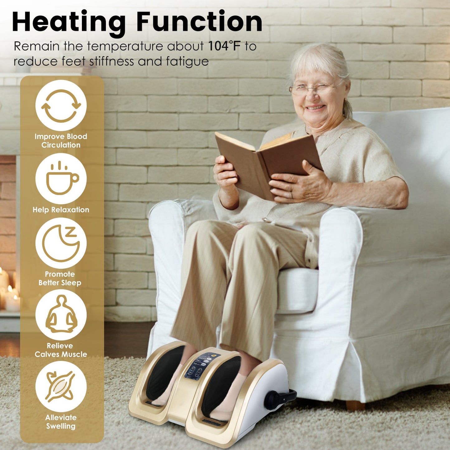 Shiatsu Foot Massager with Heating and Auto Modes