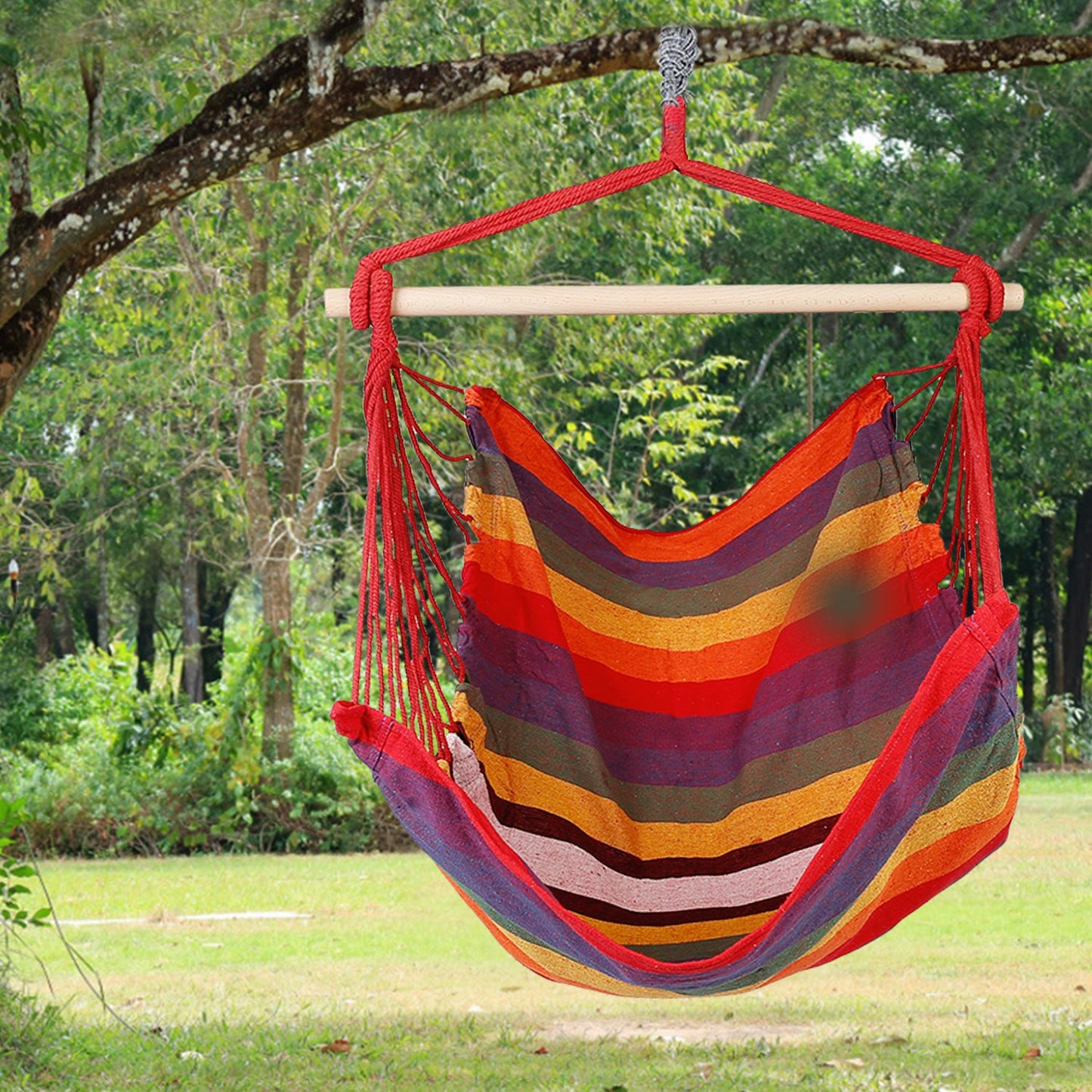 Hanging Hammock Chair with Pillows – 265 lbs Capacity