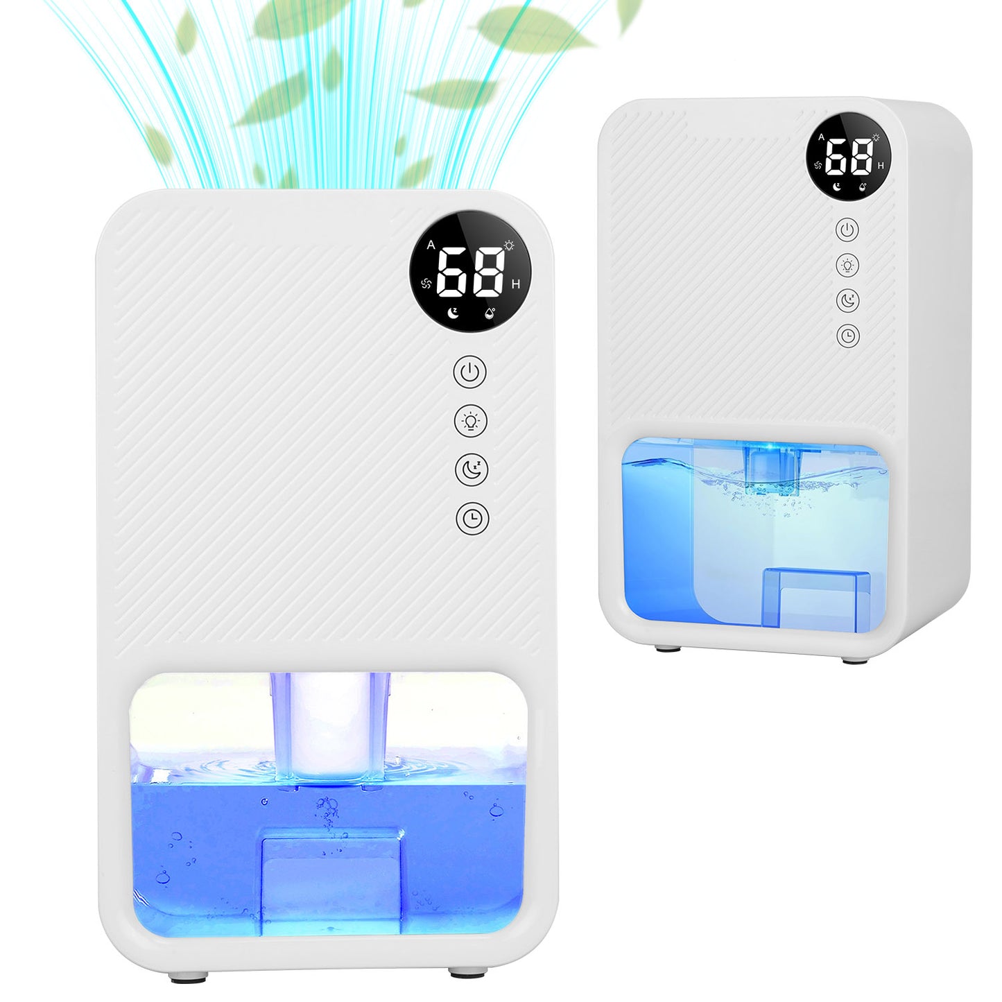 Portable Dehumidifier 37.2oz with Timer & 7-Color Light