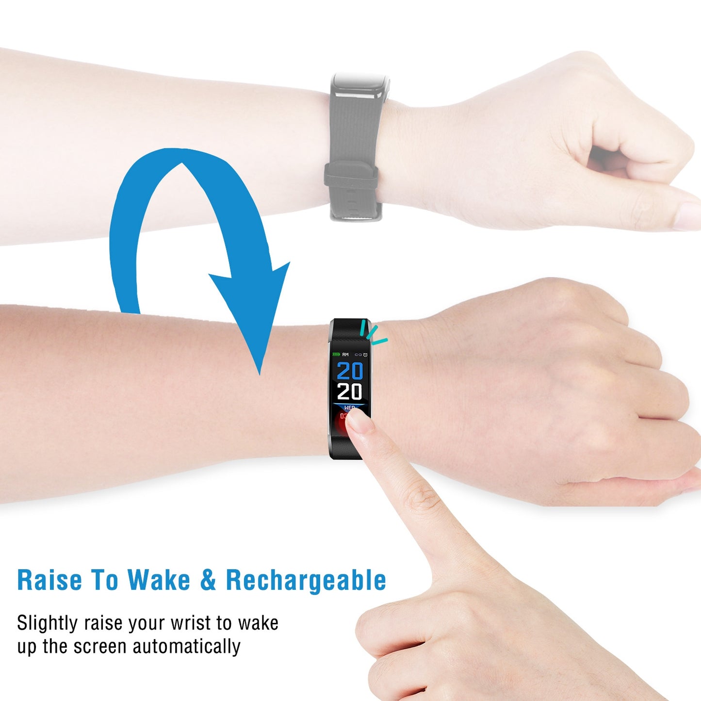 Fitness Tracker with Heart Rate Monitor & Sleep Tracking