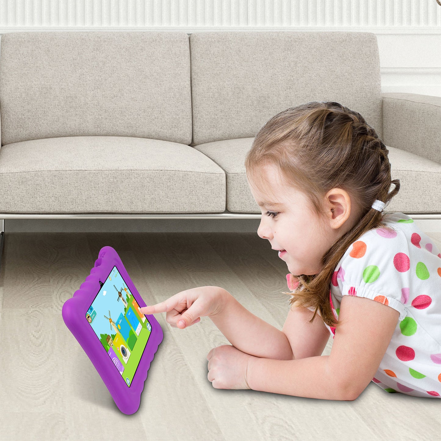 7-Inch Tablet Silicone Case with Built-In Stand
