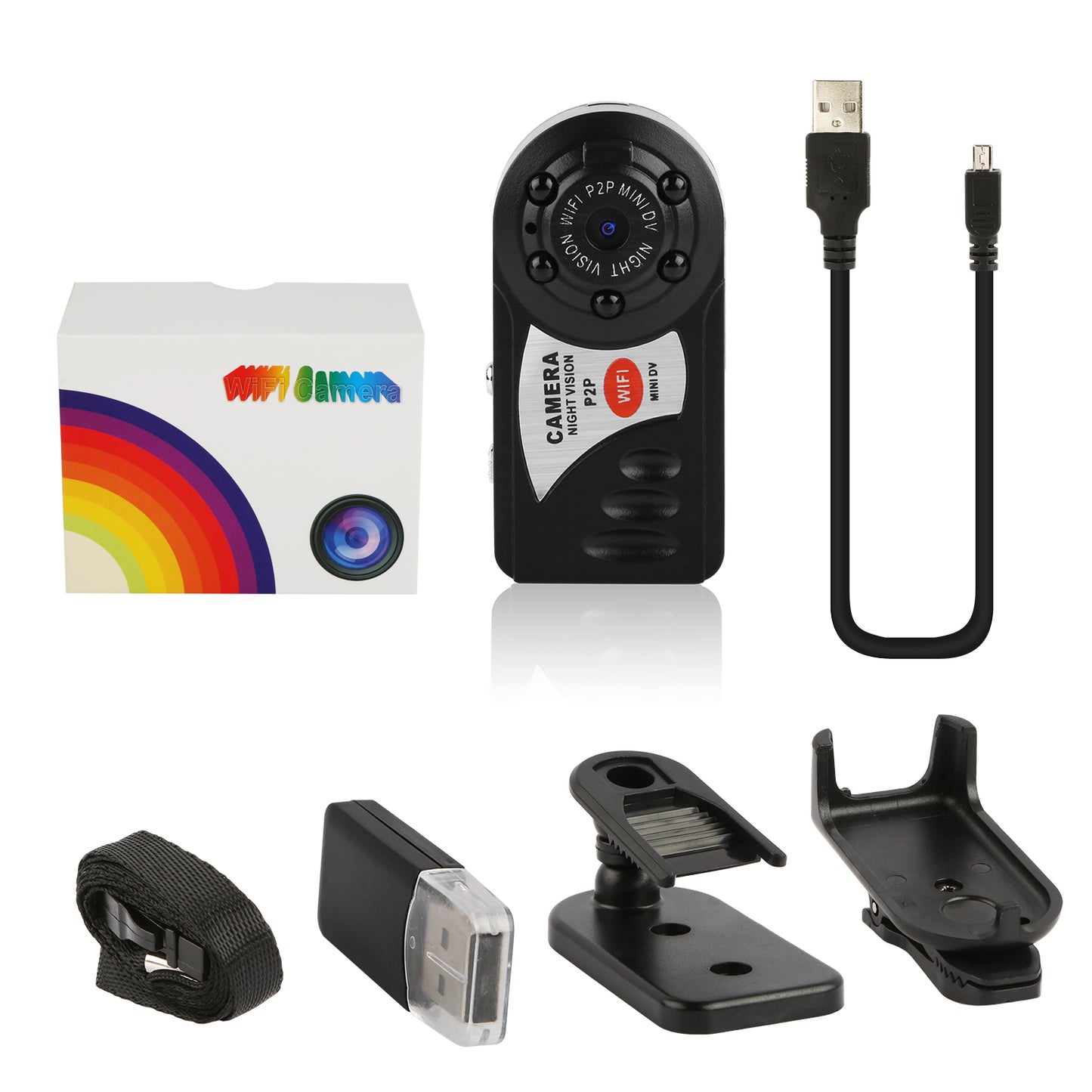 Mini WiFi Surveillance Camera with Night Vision & Audio