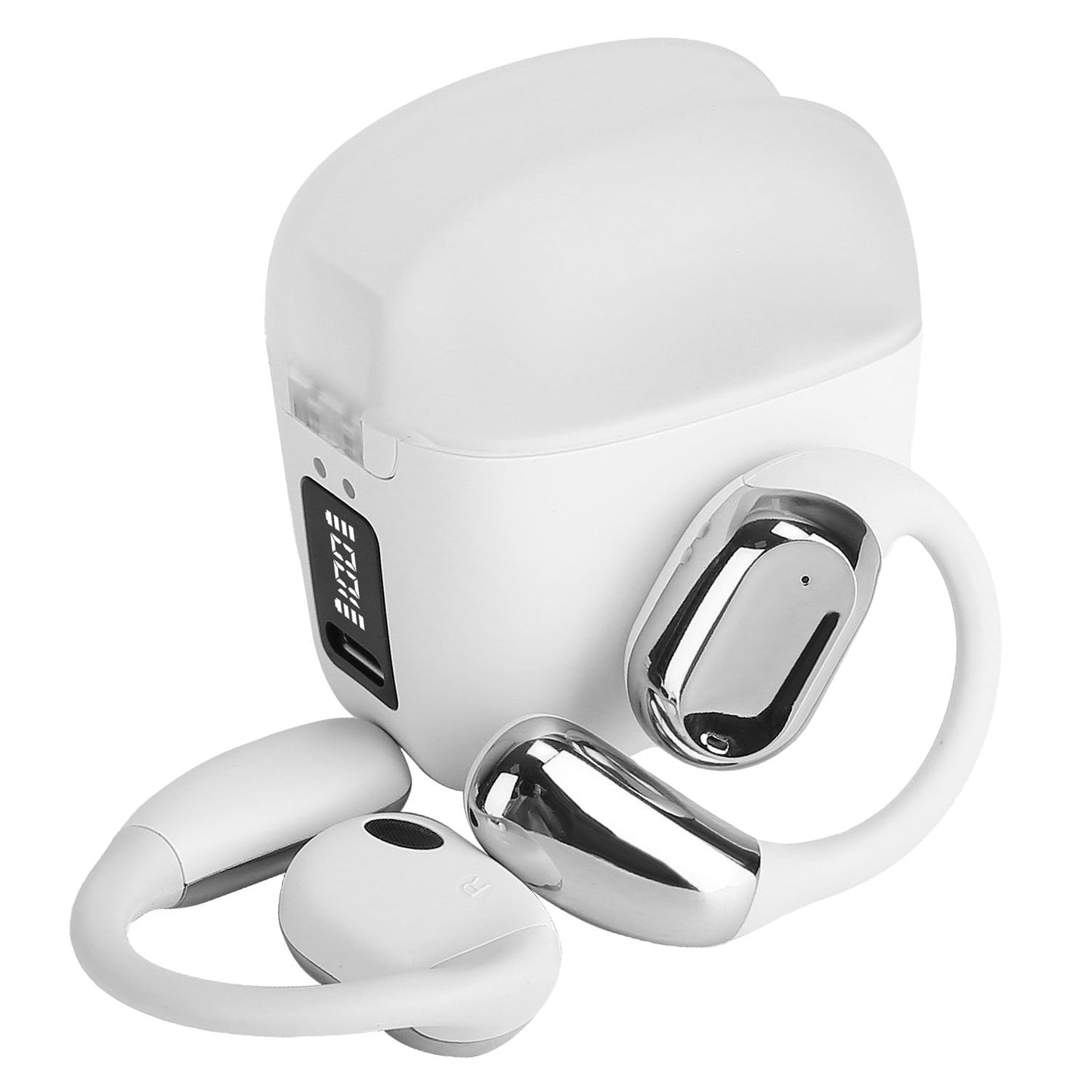 Open Ear Wireless Earbuds with LED Display & 300Hr Standby