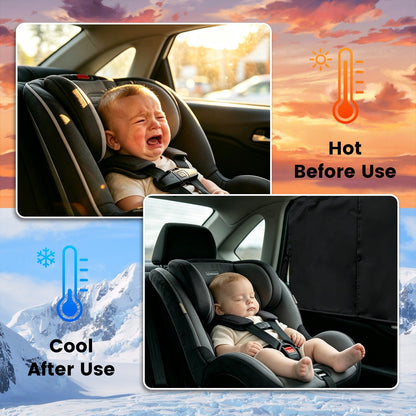 Magnetic Car Window Shades - 3 Adjustable Modes, UV Protection