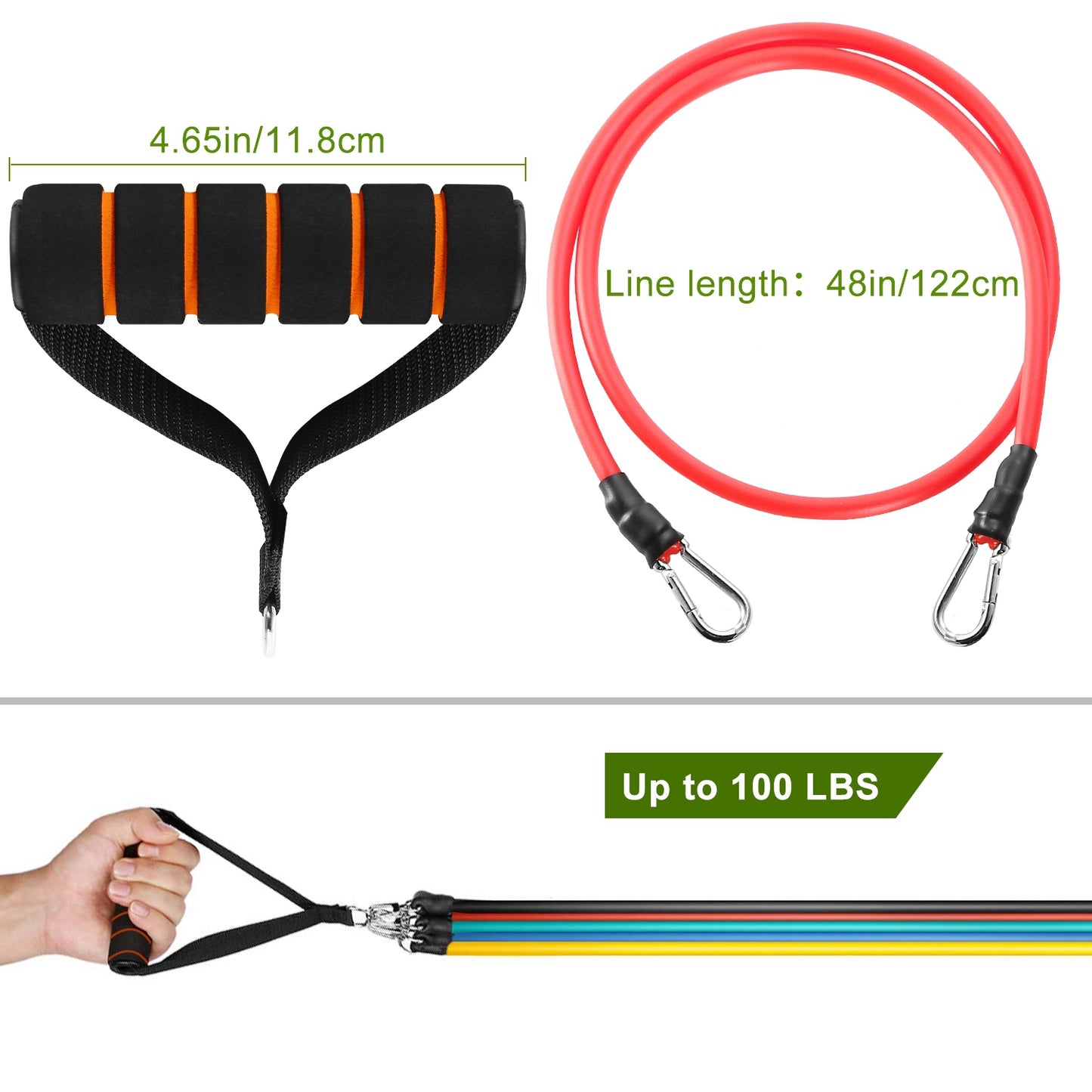Resistance Bands Set 11-Piece with Door Anchor and Handles
