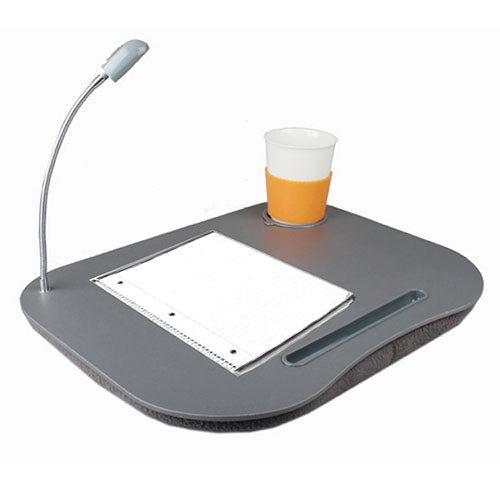 Laptop Cushion Desk with Built-In LED Light & Cup Holder