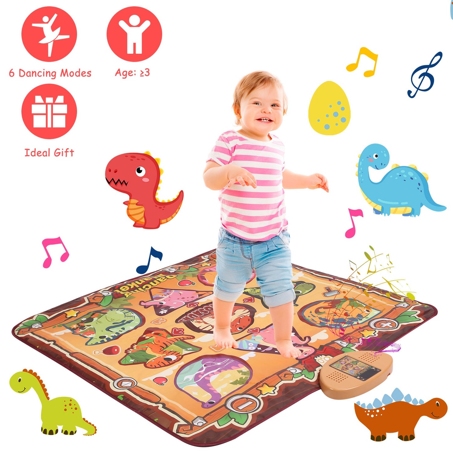 Electronic Music Dance Mat for Kids with 6 Game Modes