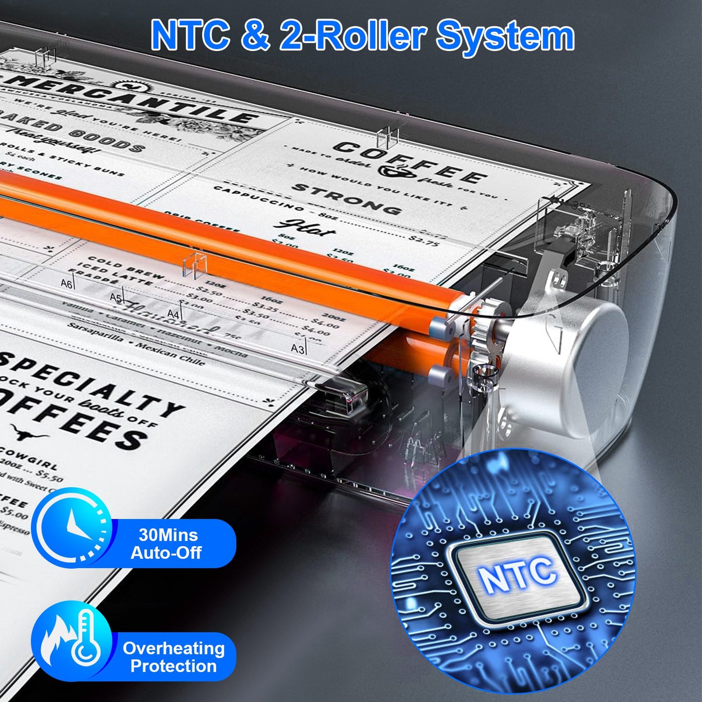 A3 Thermal Laminator Machine with Hot Cold & Foil Modes