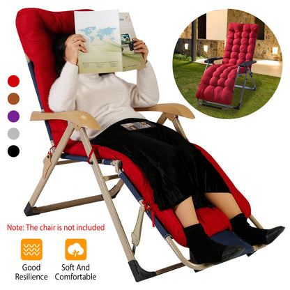Chaise Lounger Cushion 67x22in with Secure Straps