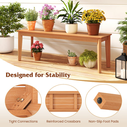 55-Inch Teak Wood Outdoor Bench – 880 LBS Capacity