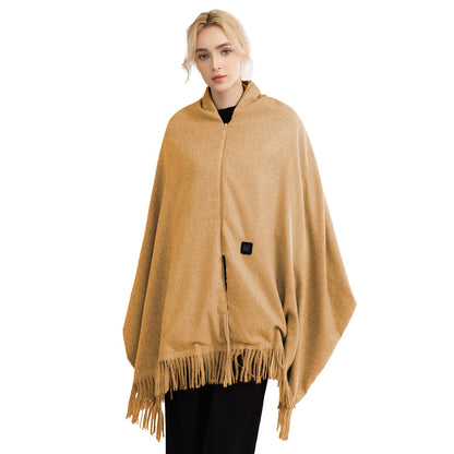 USB Heated Shawl with 3 Heat Levels and Zipper