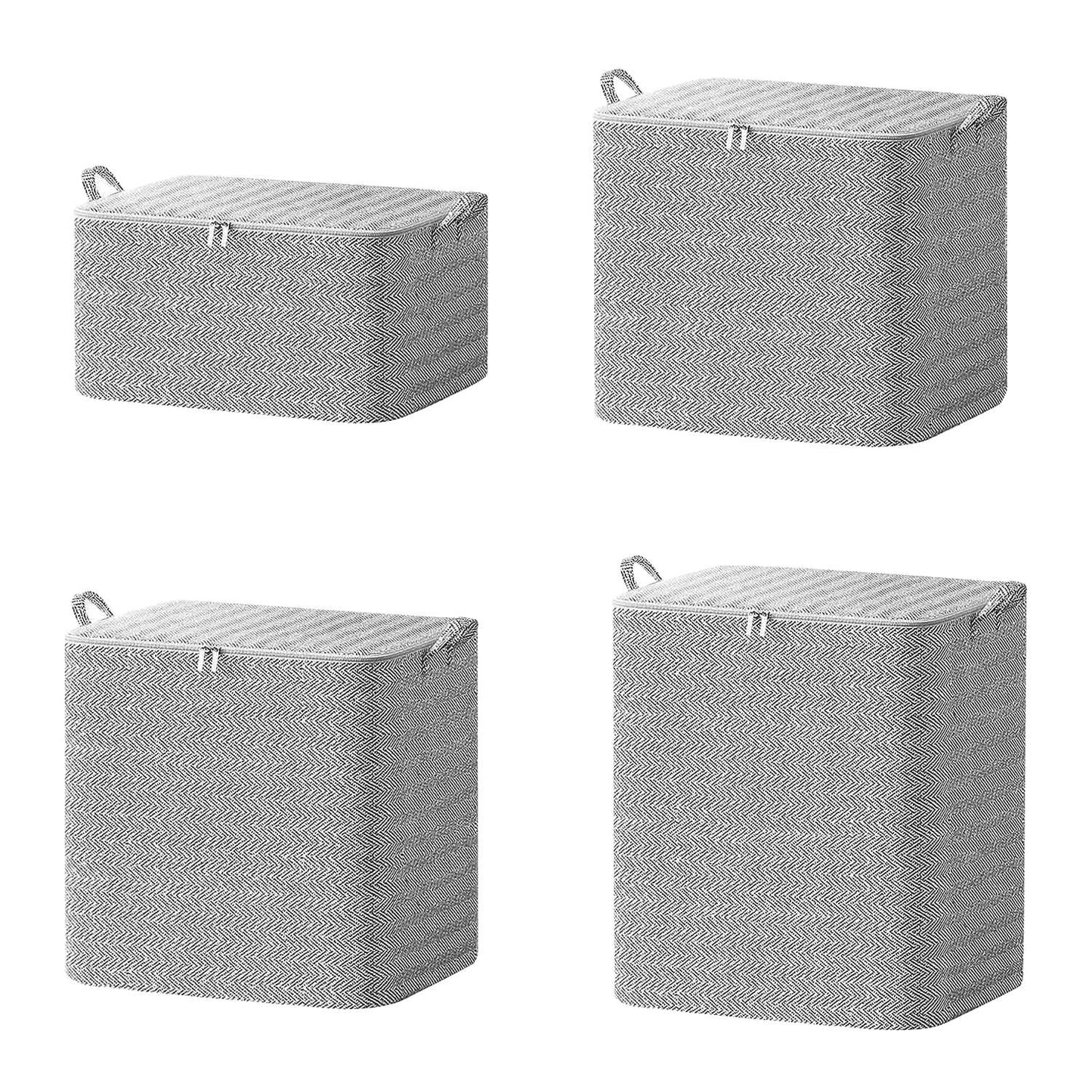 Foldable Storage Bags 4-Pack with Handles & Lids (30L-220L)