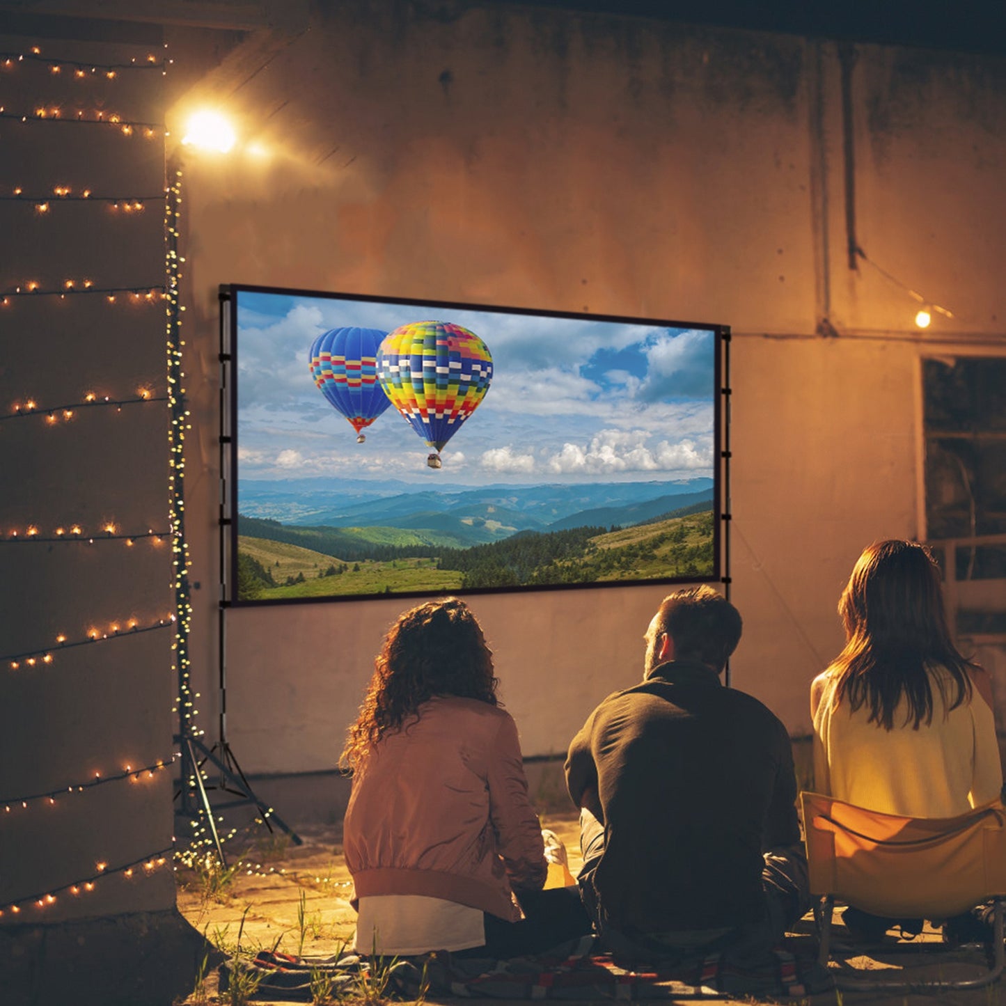 100" Projector Screen with Stand - 16:9 4K HD Portable