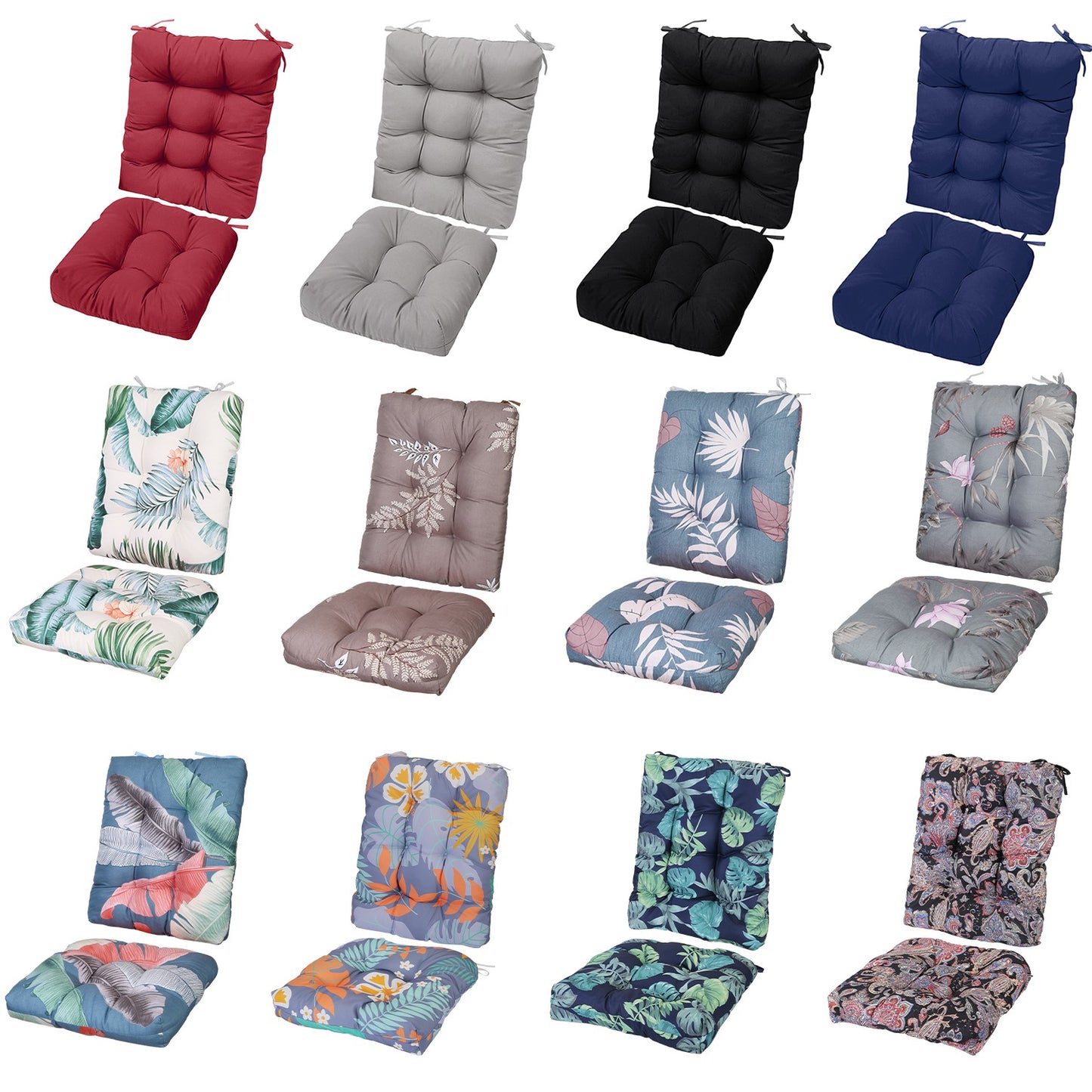Rocking Chair Cushion Set - Waterproof with Non-Slip Ties