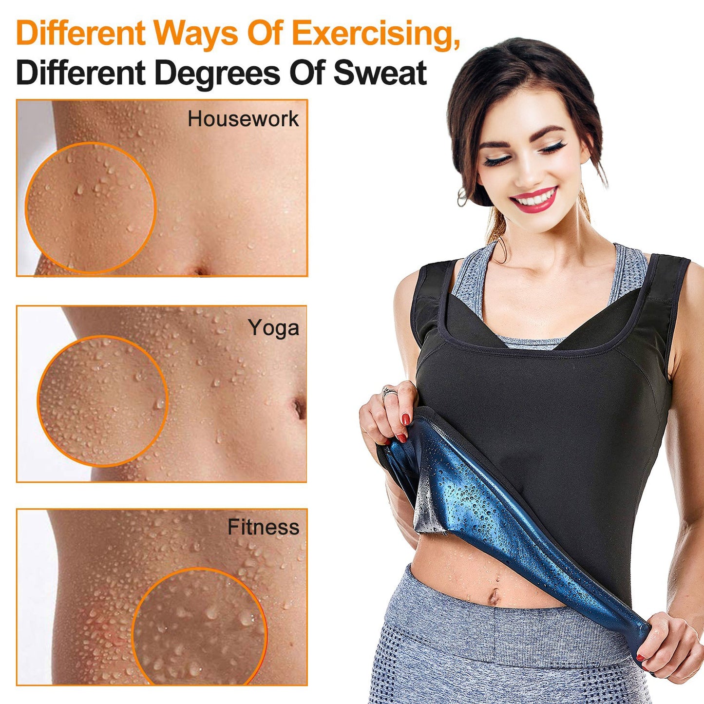 Women's Sweat Vest Waist Trainer for Workout & Sauna