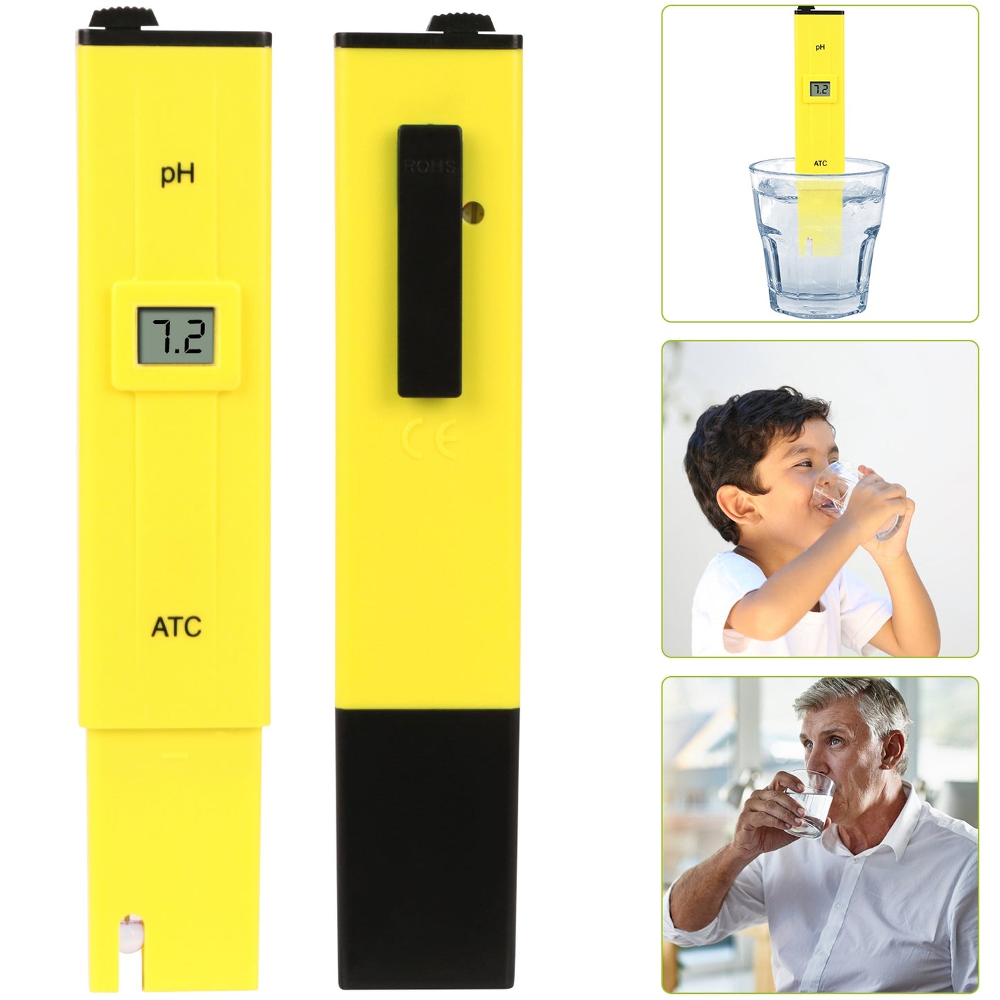 Digital pH Meter with ATC for Water Testing 0-14 Range