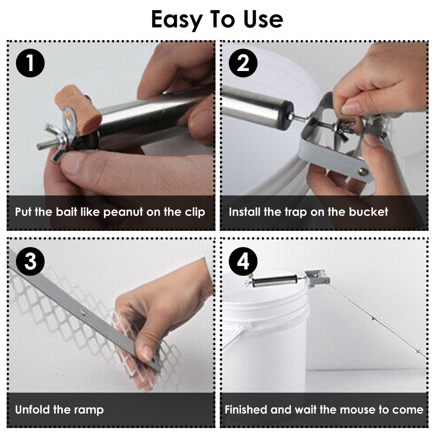 Rolling Mouse Trap with 19.69" Ramp for Multiple Rodents