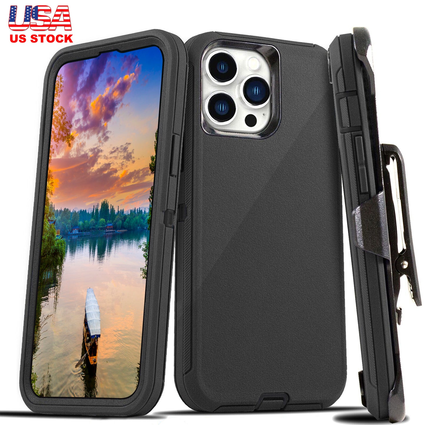 Heavy Duty Phone Case with Belt Clip for iPhone 12-14 Series