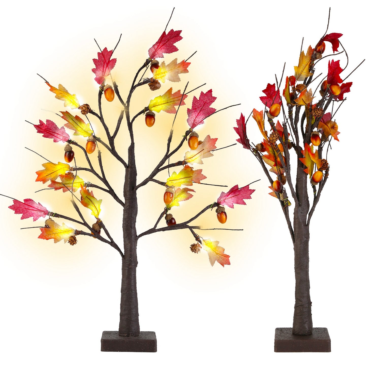 Lighted Maple Tree with 24 LED Beads & Timer (2-Pack)