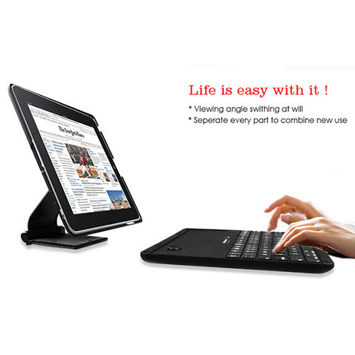 Aluminum Keyboard Case for iPad 2 & 3 with 360° Rotation
