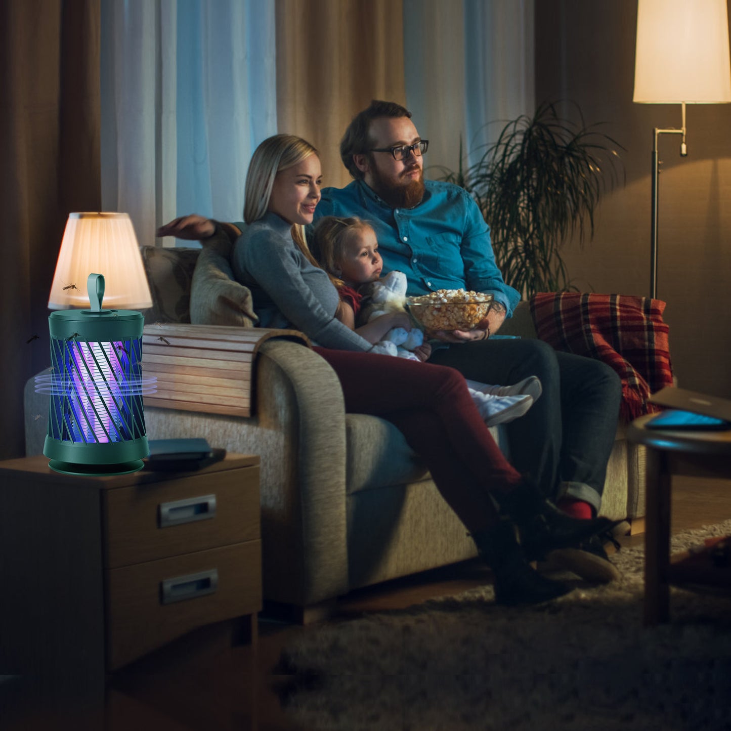 Rechargeable Mosquito Killer Lamp with UV Light & Night Light