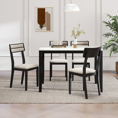 Dining Chairs Set of 4 with Tilt Backrest and Padded Seats