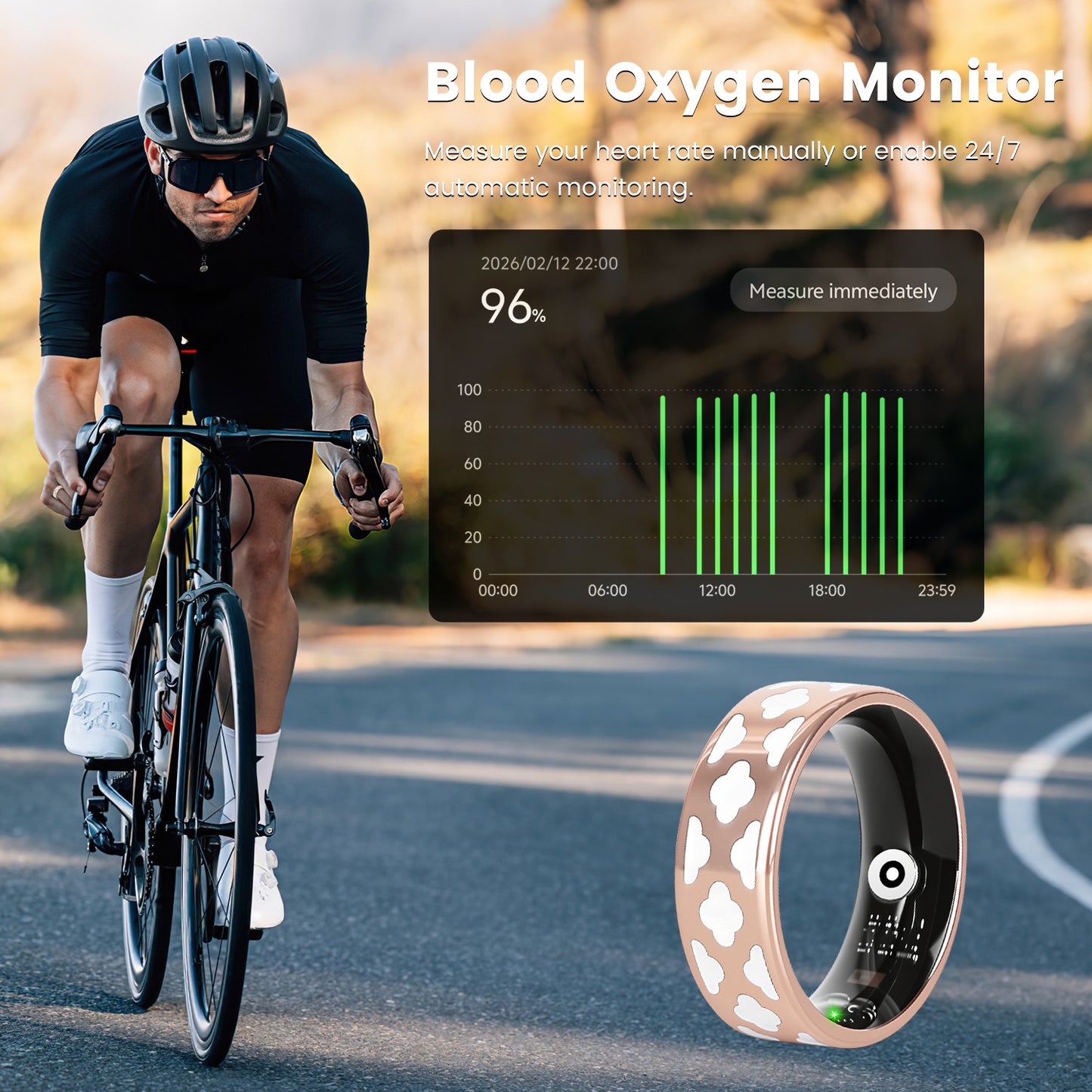 Smart Ring Health Tracker with Sleep & Fitness Monitoring
