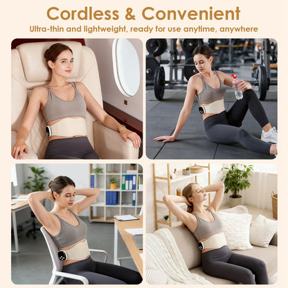 EMS Lower Back Massager Heating Pad with Remote Control