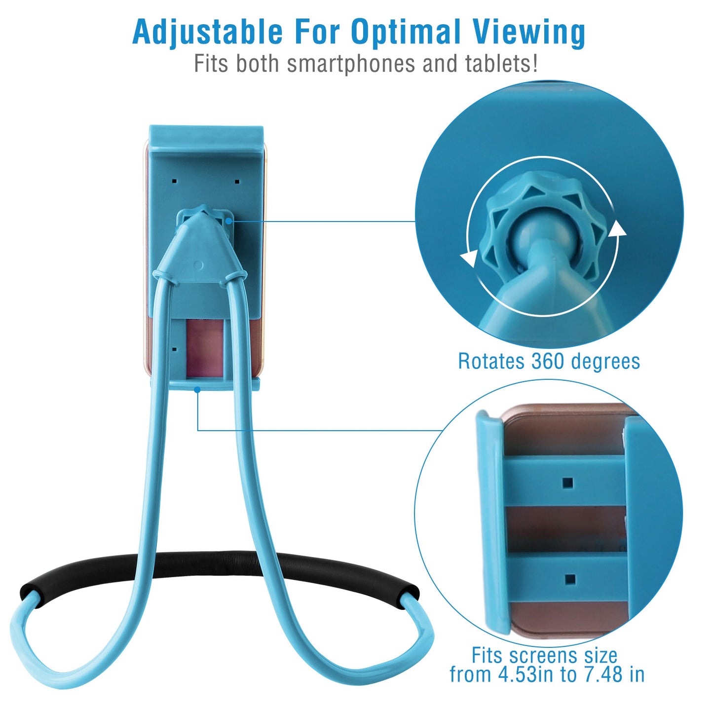 Flexible Gooseneck Phone Holder with 360° Rotation