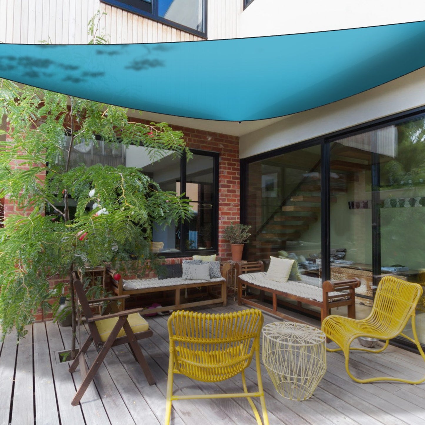 Triangle Shade Sail Canopy - Waterproof Outdoor Sun Shelter