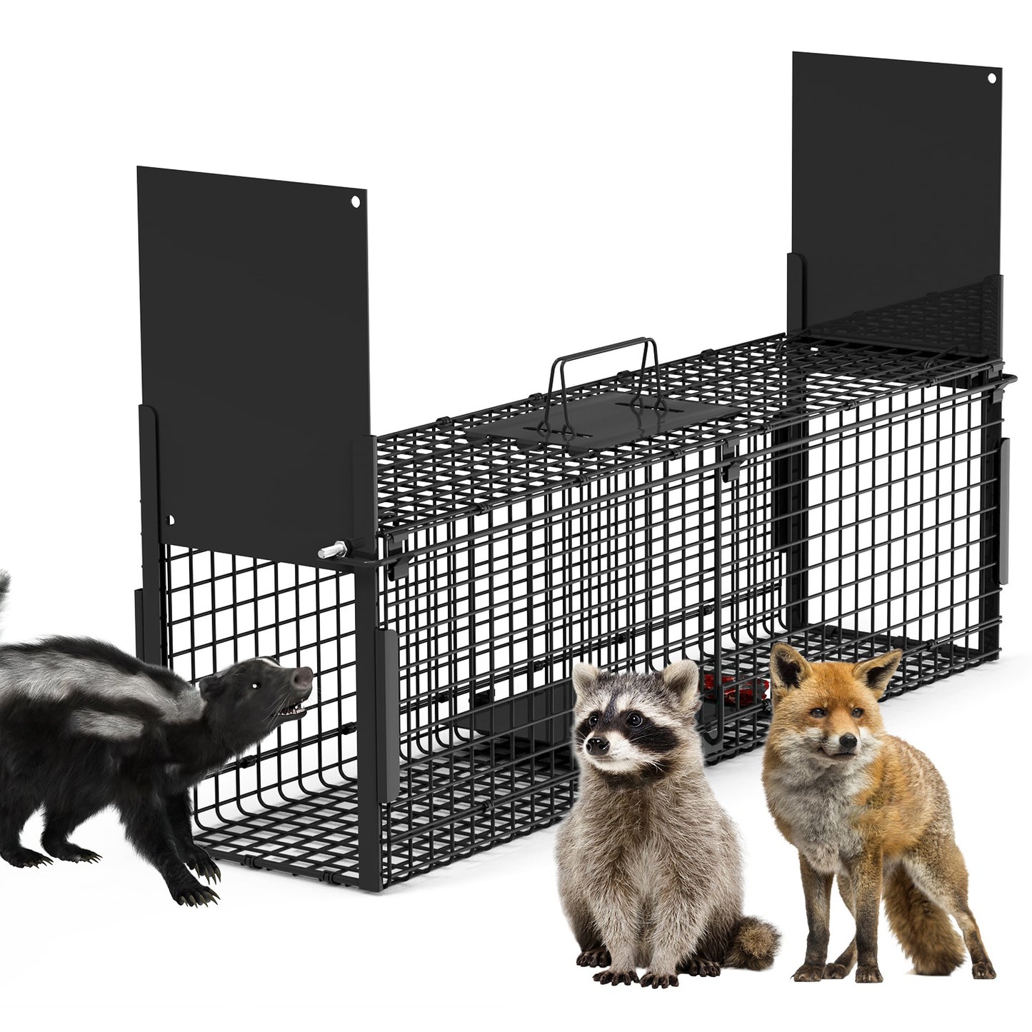 40in Humane Live Animal Trap Cage for Raccoons & Opossums
