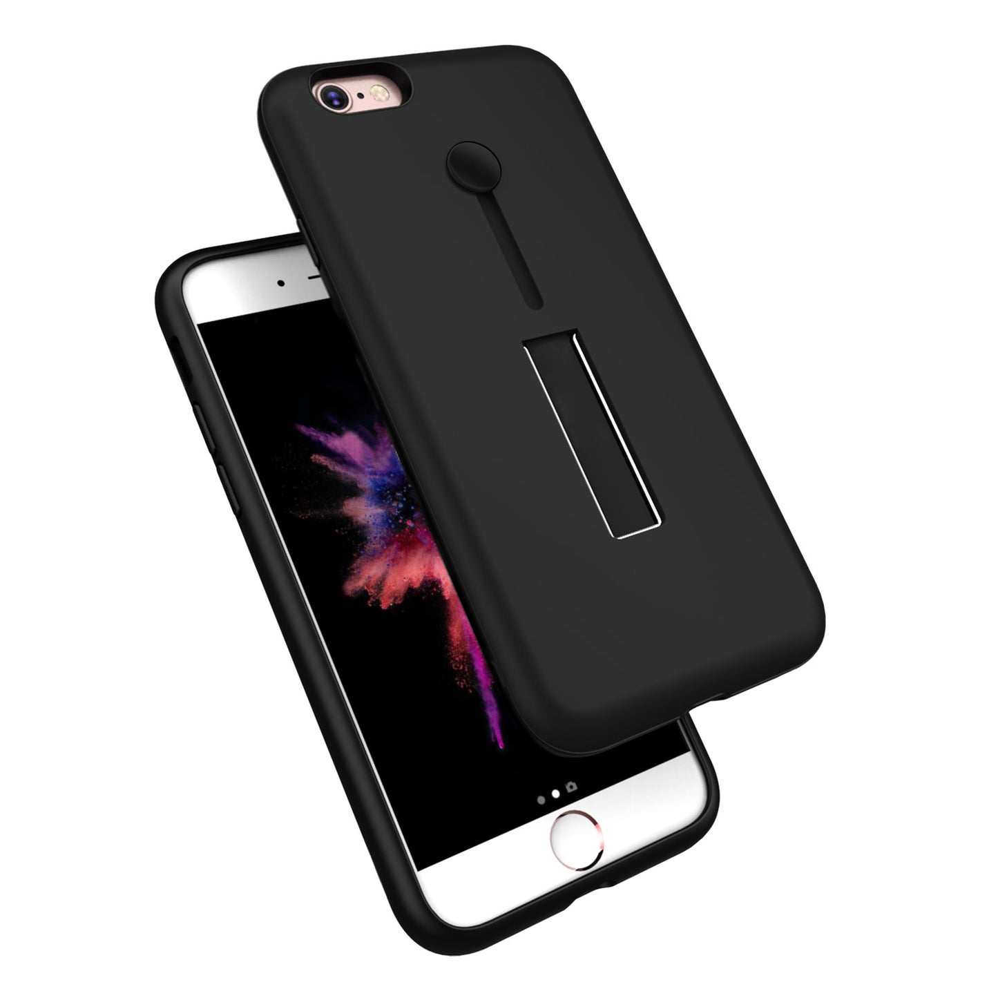 iPhone 8 Case with Finger Strap and Kickstand