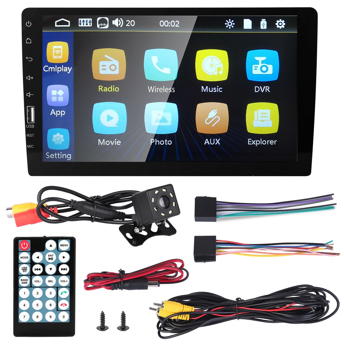 9-Inch Touchscreen Car Stereo with Backup Camera & CarPlay