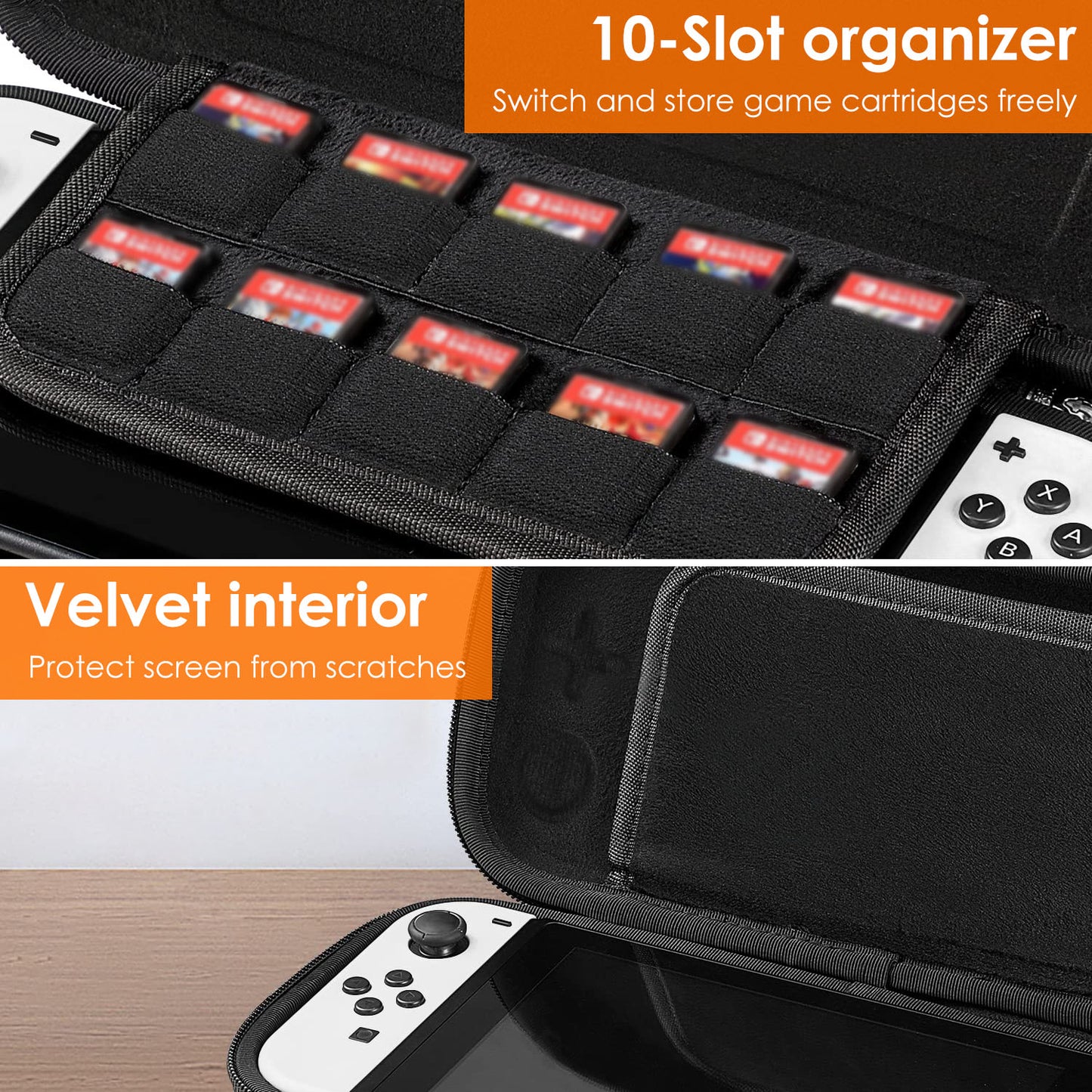Nintendo Switch Carrying Case with 10 Game Cartridge Slots