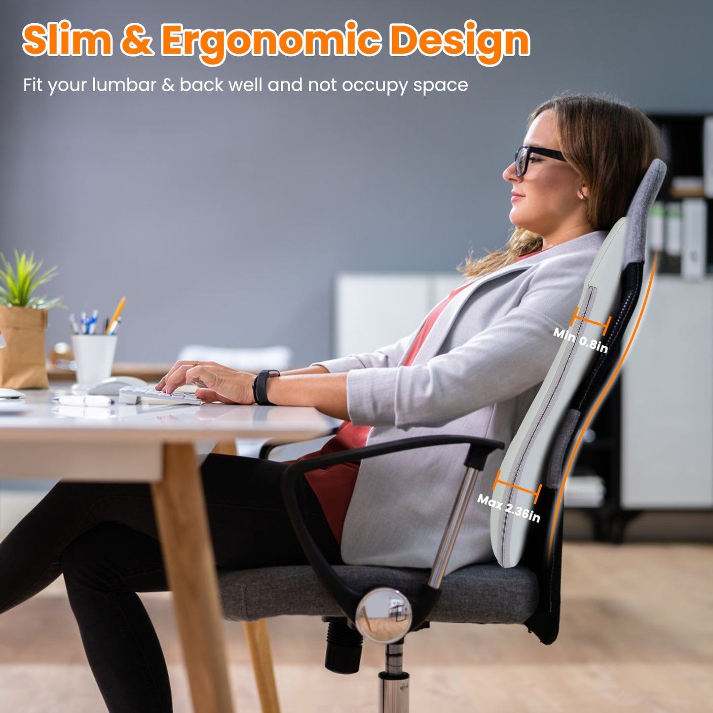 Shiatsu Back Massager with 3D Kneading & Cordless Design