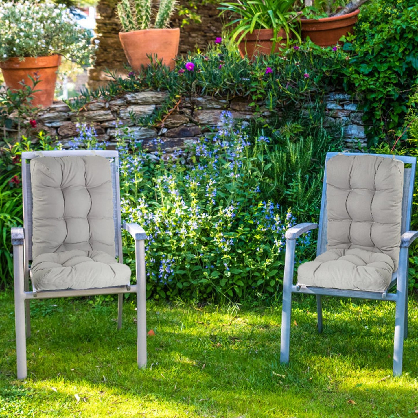 Rocking Chair Cushion Set - Waterproof with Non-Slip Ties