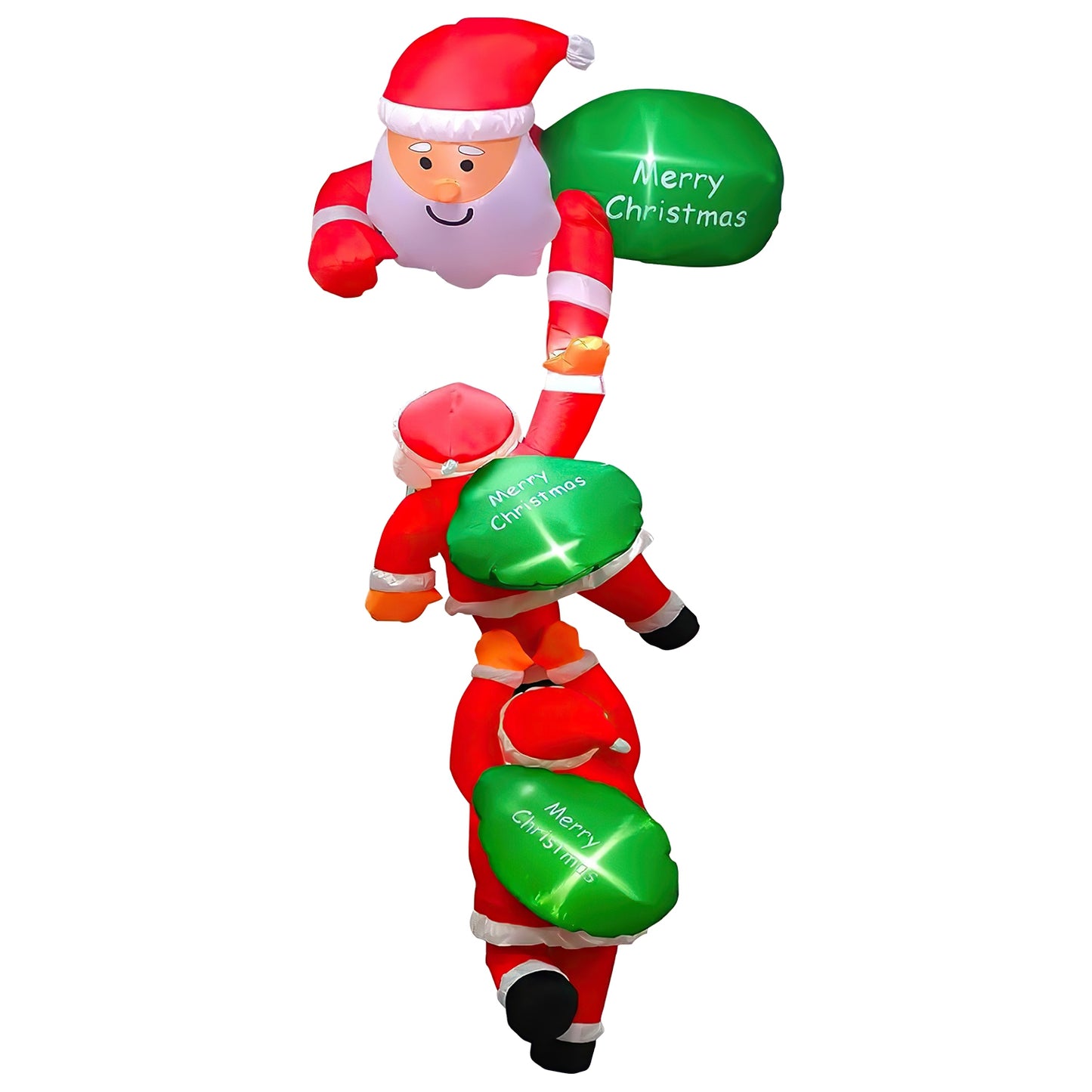 8FT Inflatable Climbing Santa Claus with LED Lights