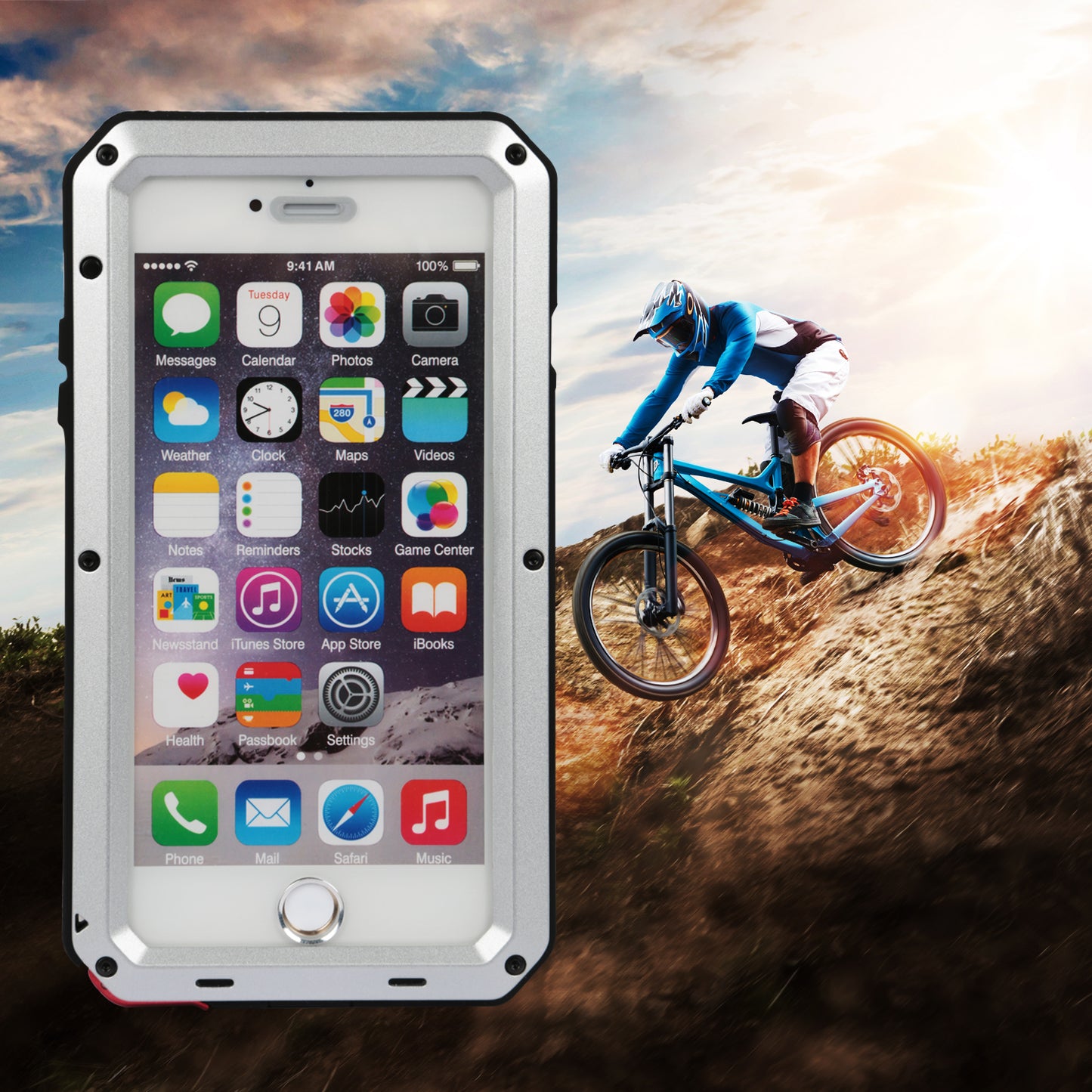 iPhone 6 Plus Rugged Full Cover Case with Screen Protector
