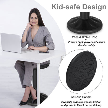 Adjustable Active Learning Wobble Stool with Cushion Seat