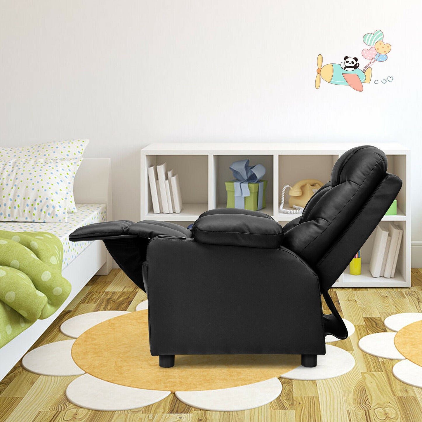 Kids Recliner Chair with Cup Holder and Footrest