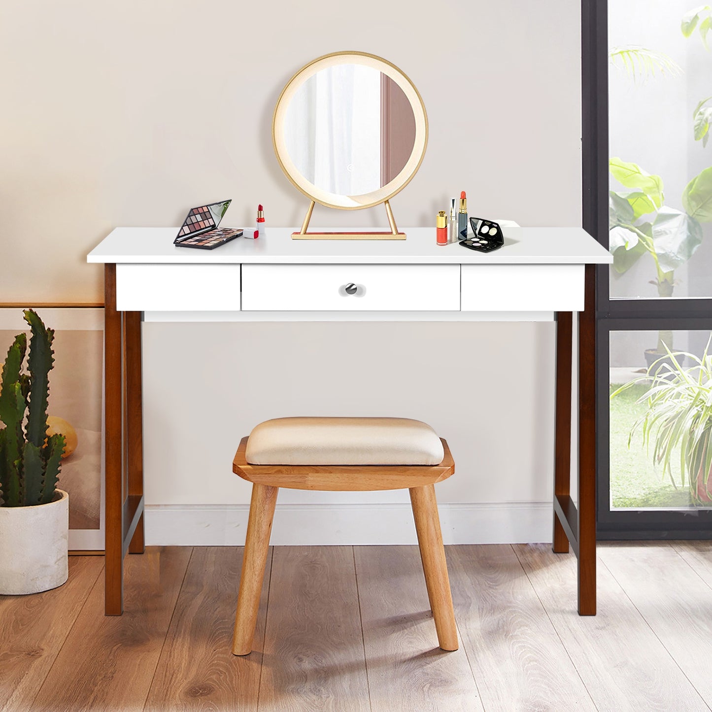 Writing Desk with Drawer - 42" Computer & Vanity Table