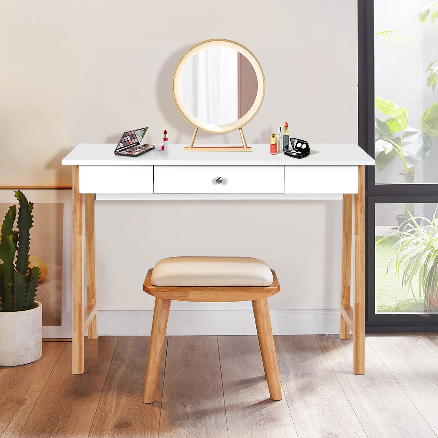Writing Desk with Drawer - 42" Computer & Vanity Table