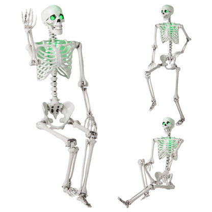 5.5 FT Halloween Skeleton Life-Size Posable for Indoor Outdoor Decoration