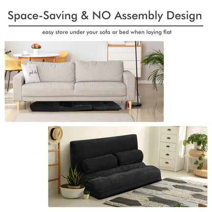 6-Position Adjustable Floor Sofa with 2 Pillows