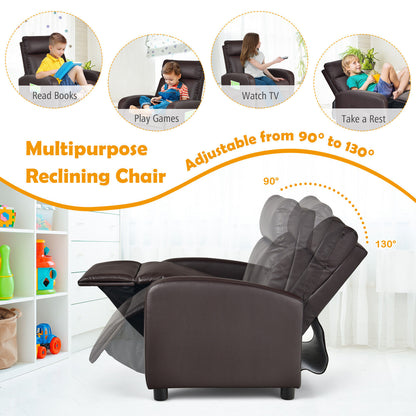 Kids Recliner Chair with Adjustable Backrest & Footrest