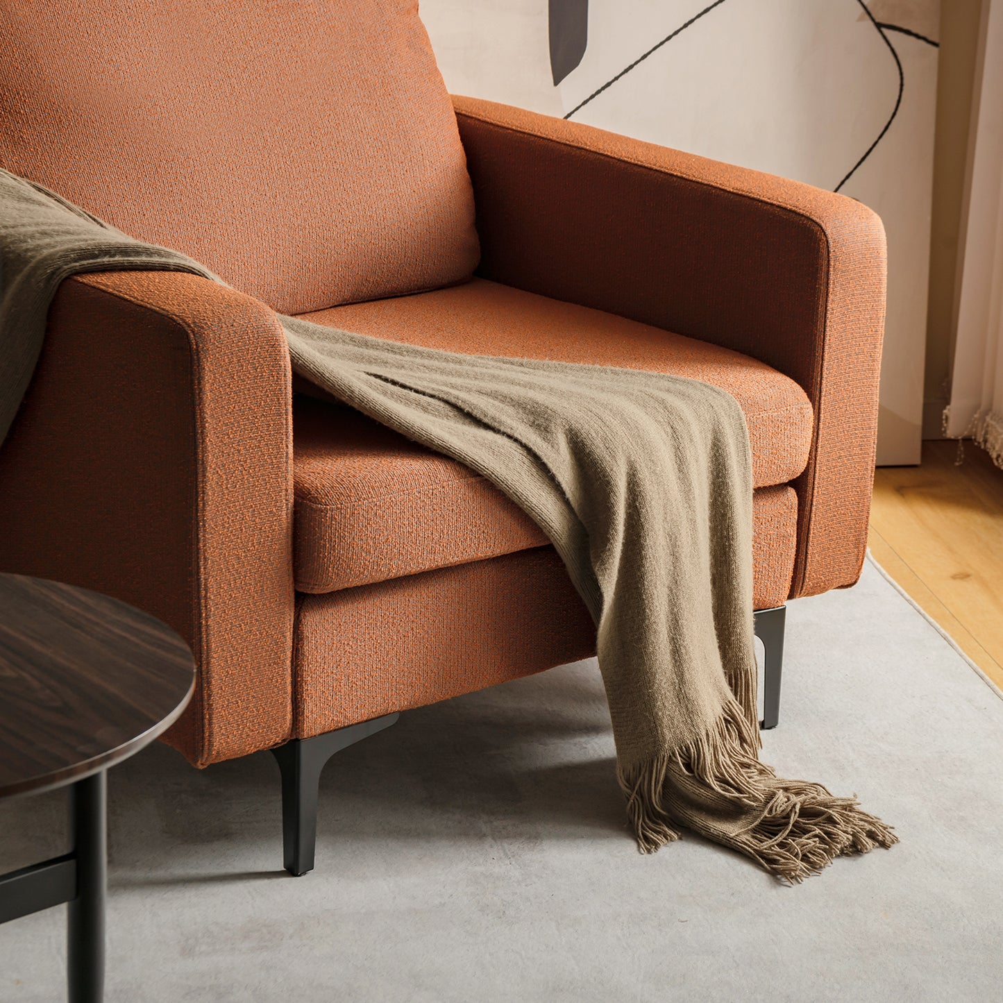 Convertible Accent Chair with Reversible Ottoman - 660 lbs