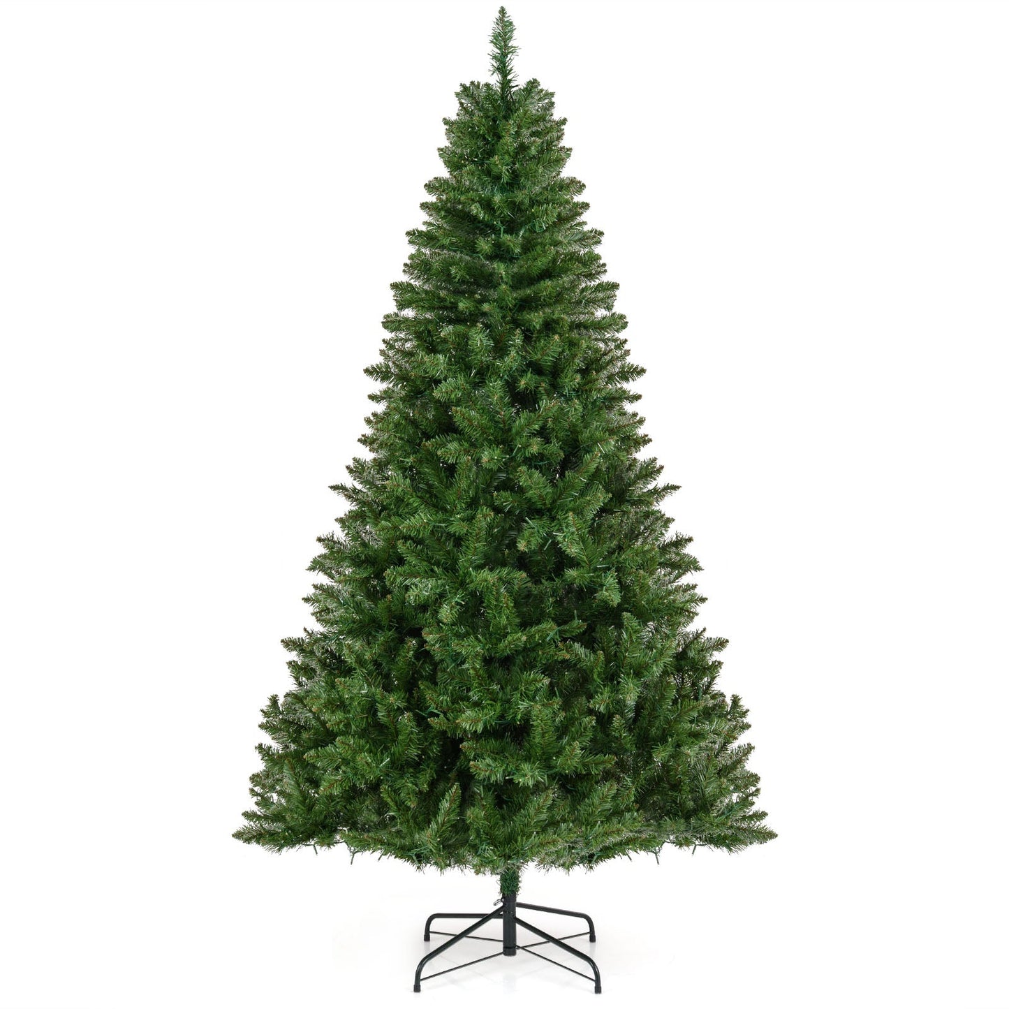 5/6/7 Feet Artificial Christmas Tree Hinged Xmas Tree with 7 Lighting Modes