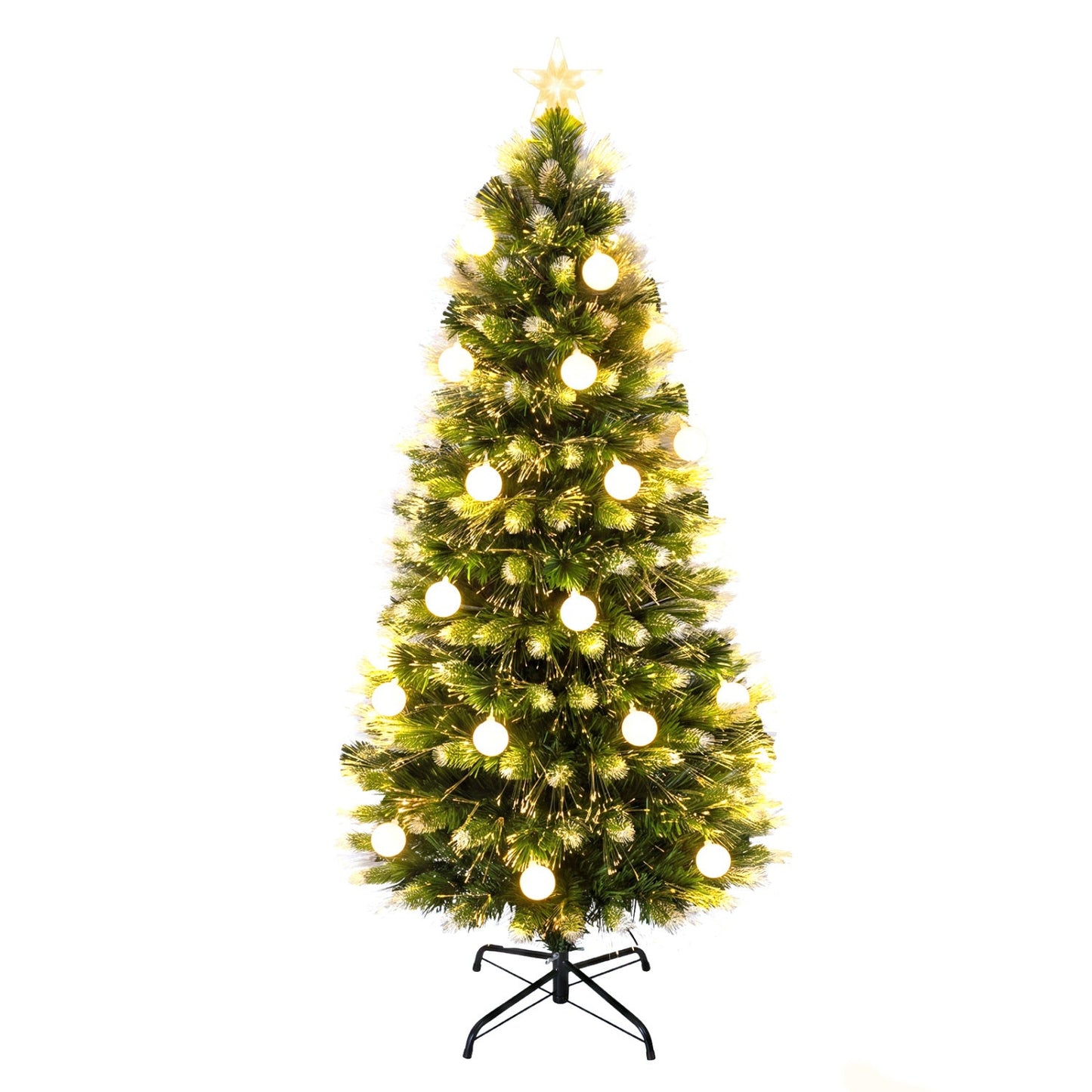 5 FT Pre-Lit Fiber Optic Christmas Tree with LED Lights