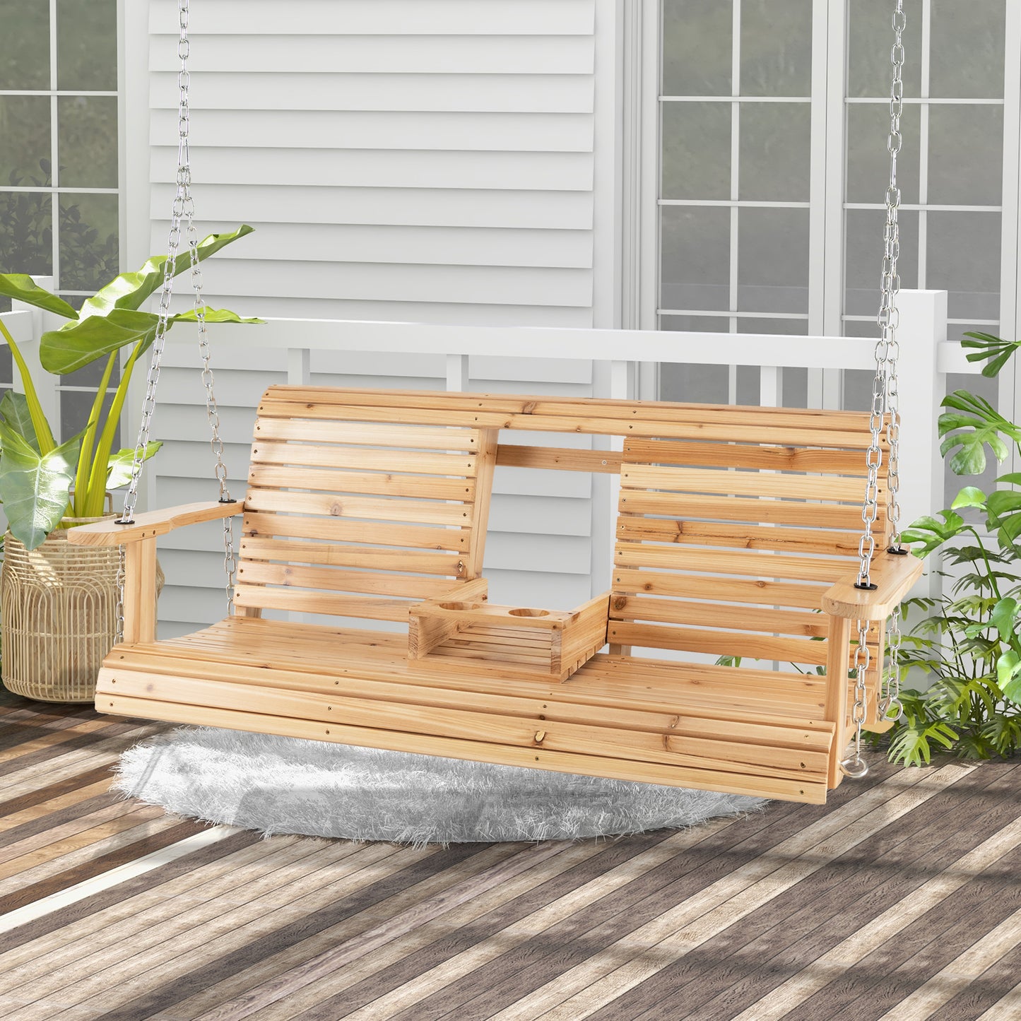 5 Foot Porch Swing Chair with Adjustable Chains