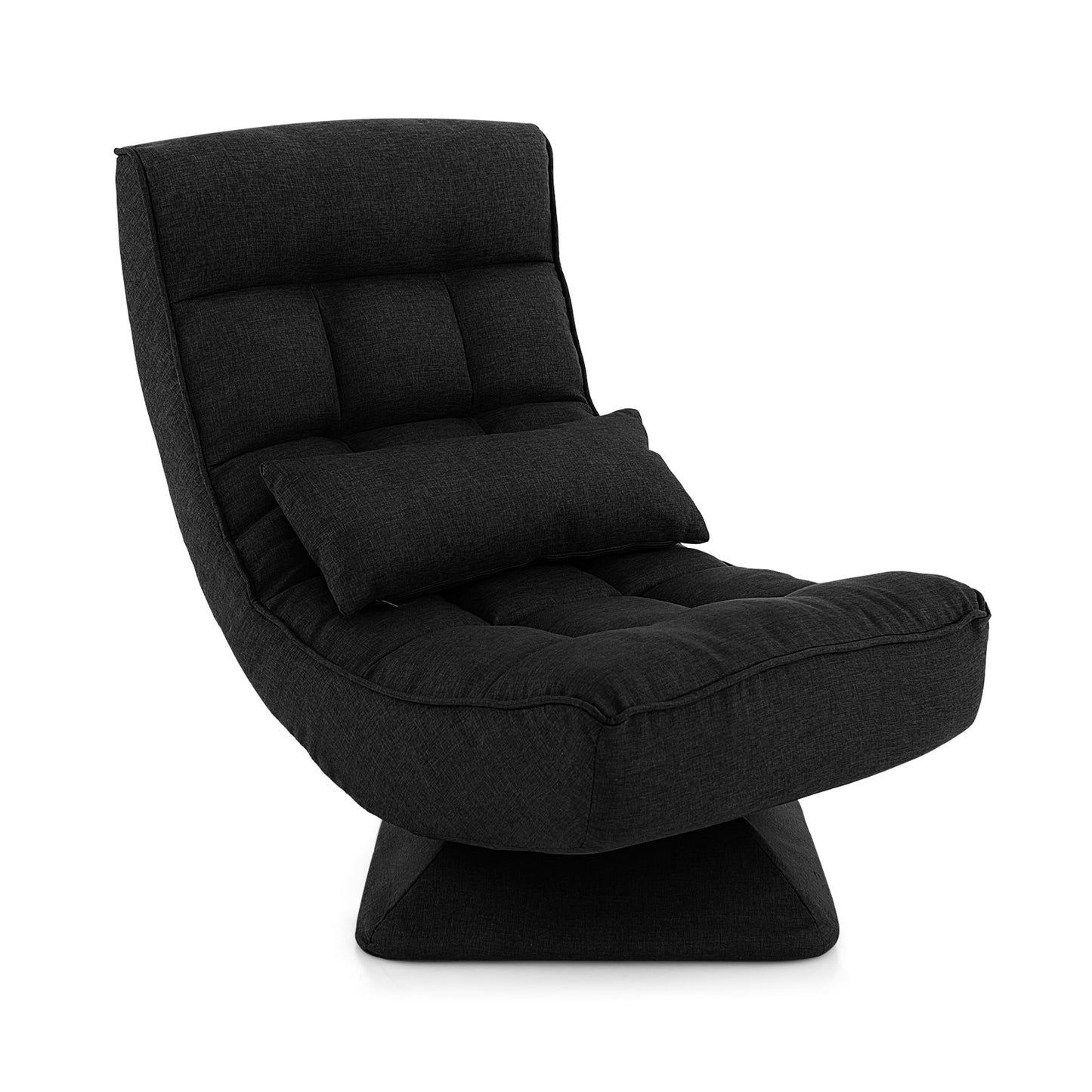 360° Swivel Floor Chair with 5-Position Adjustable Backrest